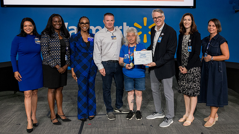 A photo of an Integrity in Action Award winner.